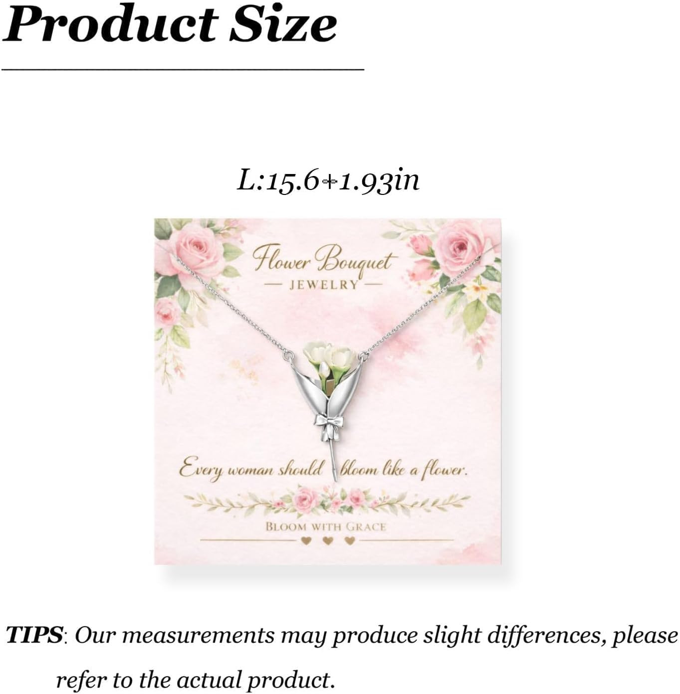 Flower Holder Necklace DIY Flower Bouquet Necklace Floral Vase Pendant for Women