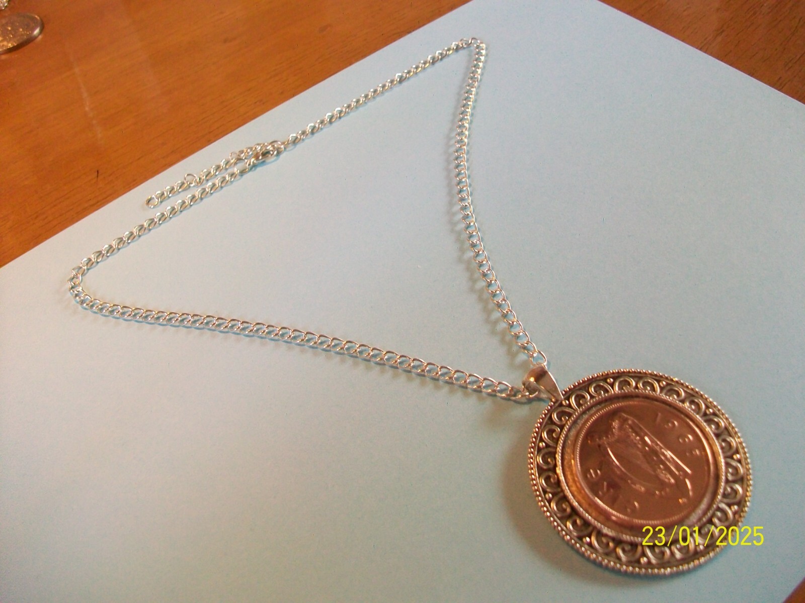PENNY COIN – IRISH HARP – LIMITED EDITION CASED CURB NECKLACE – 1928 to 1968