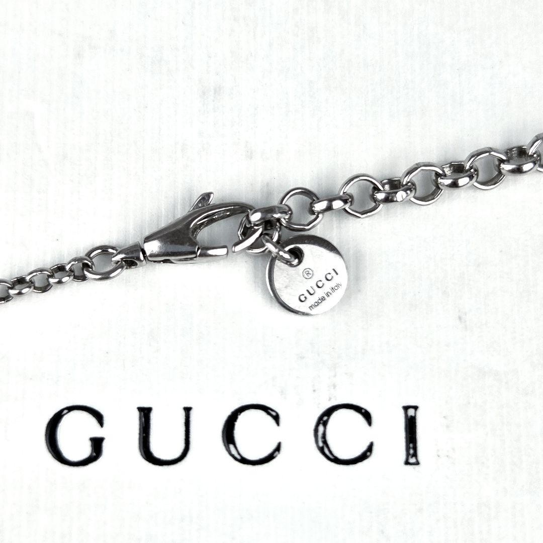 Excellent Gucci Figaro Chain, 50 Length, 2.2 Width, Black Silver,