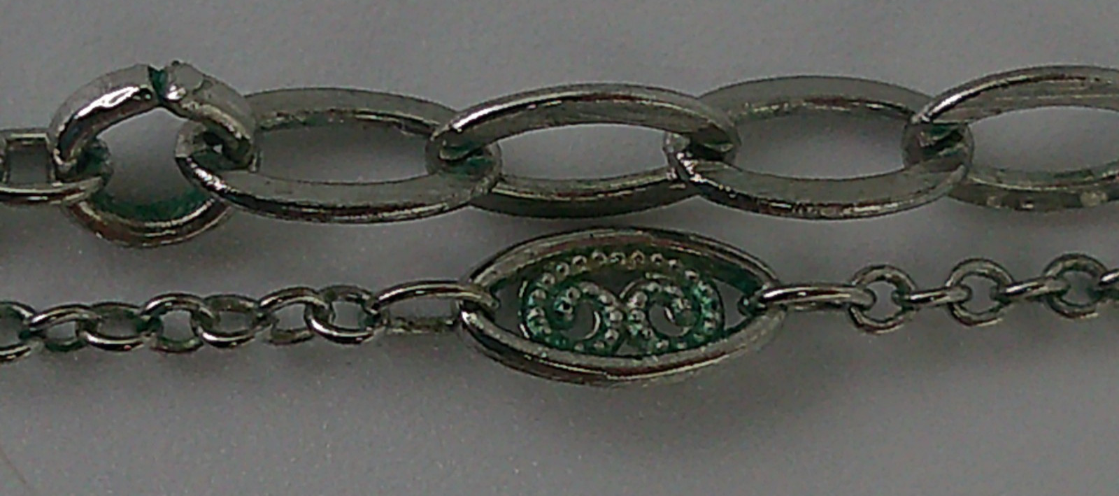 Mariana Rhodium Plated & Mint Green Stone 15mm Pendant Necklace 17-21″ Adjust.