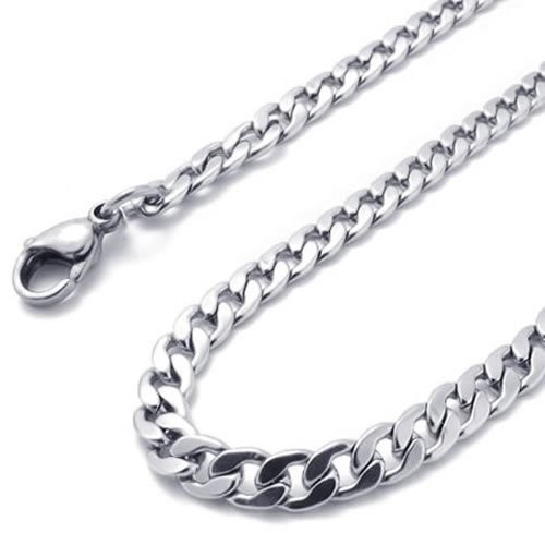 7.5 MM 14″-40″ Silver Stainless Steel Curb Necklace Chain Sb17 USA Seller