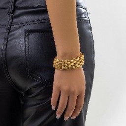 Bold Gold Chain Link Choker Statement Necklace Retro Minimalist Gift for Women