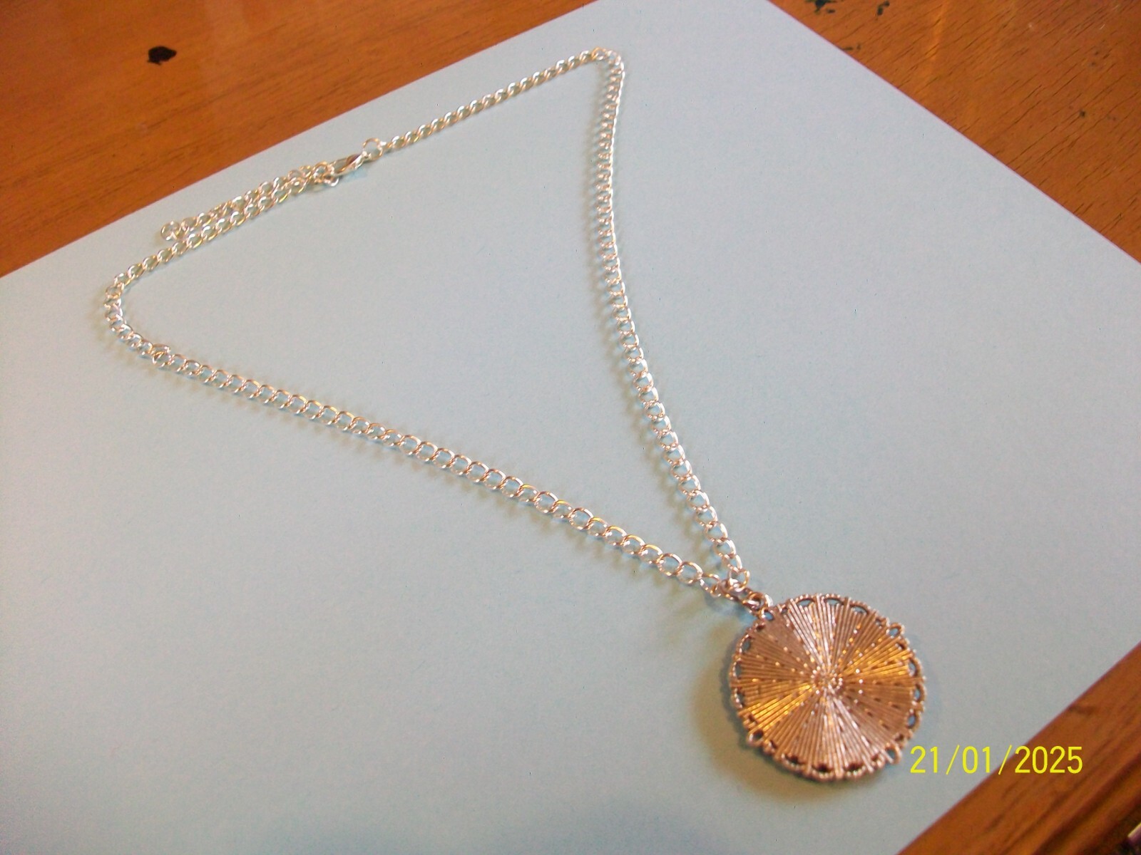 BRITANNIA HALF PENNY – LIMITED EDITION SILVER CASED CURB NECKLACE – 1917 to 1936