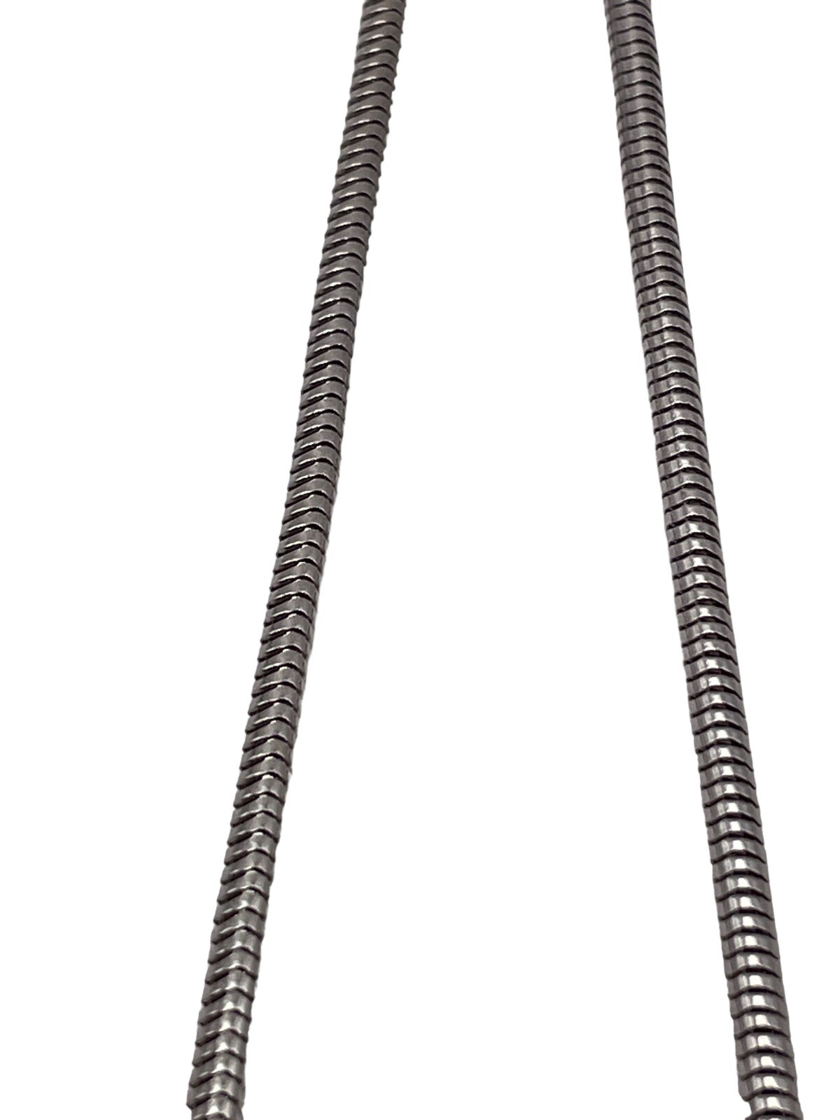 Open Heart Shiny Silver Tone Link Collar Necklace Adjustable Modern Contemporary