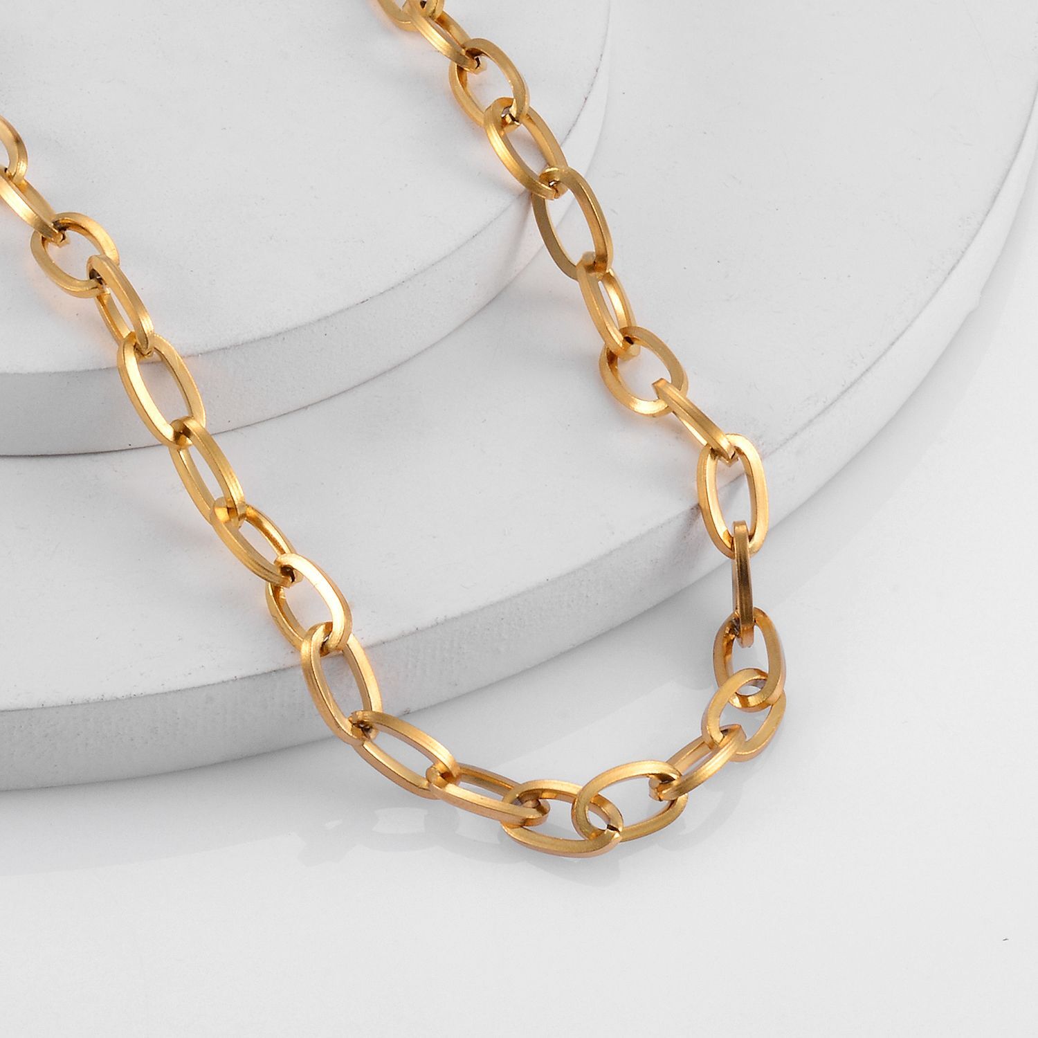 Geometric Chain Necklaces – Stainless Steel Necklace Women Jewelry Necklace 1pc