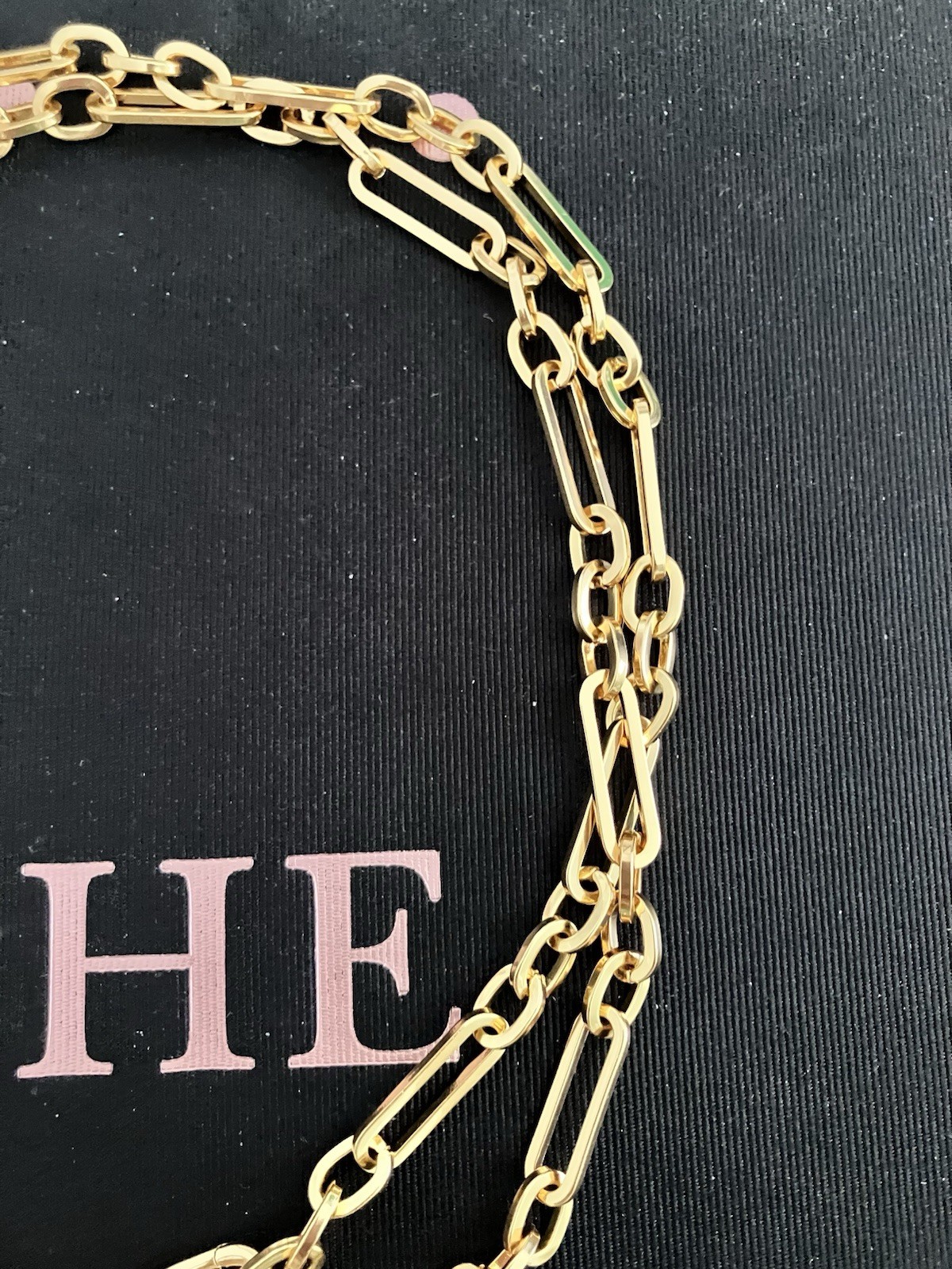NWT J Crew Pink Enamel Heart Gold Tone Statement Necklace