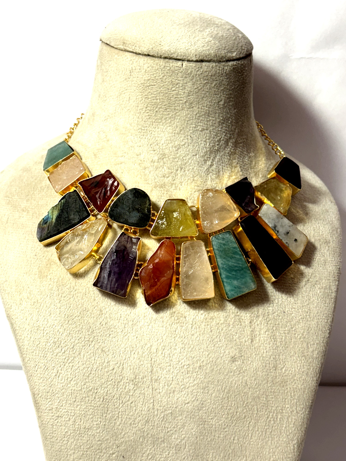 Necklace With Stud Multi Necklace Natural Gemstone Jewelry Gift For Her