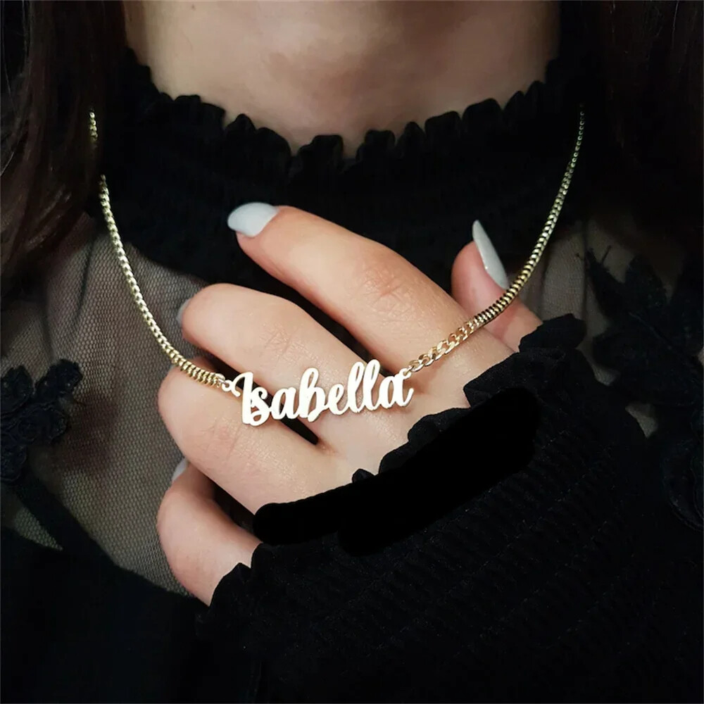 5mm Cuban Stainless Stee Chain Personalized Name Necklace Customised Necklace