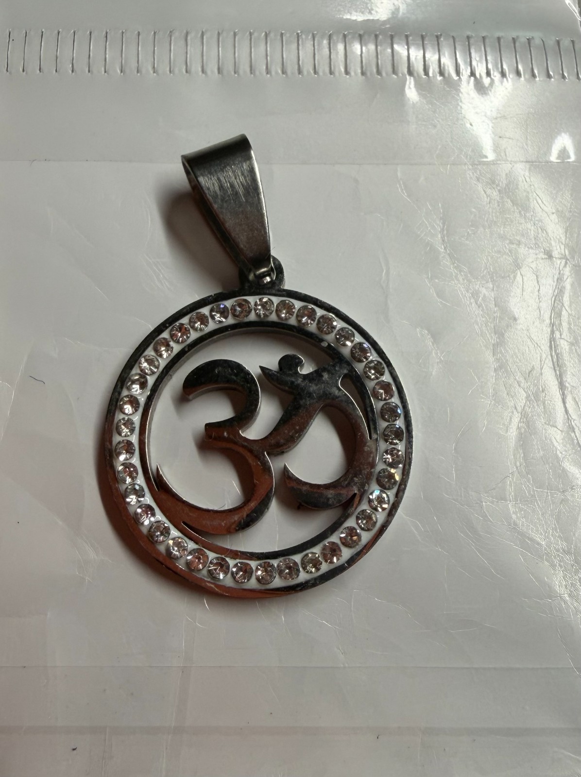 NEW OM Sign Pendant, Silver Pendant, OM Pendant ONLY