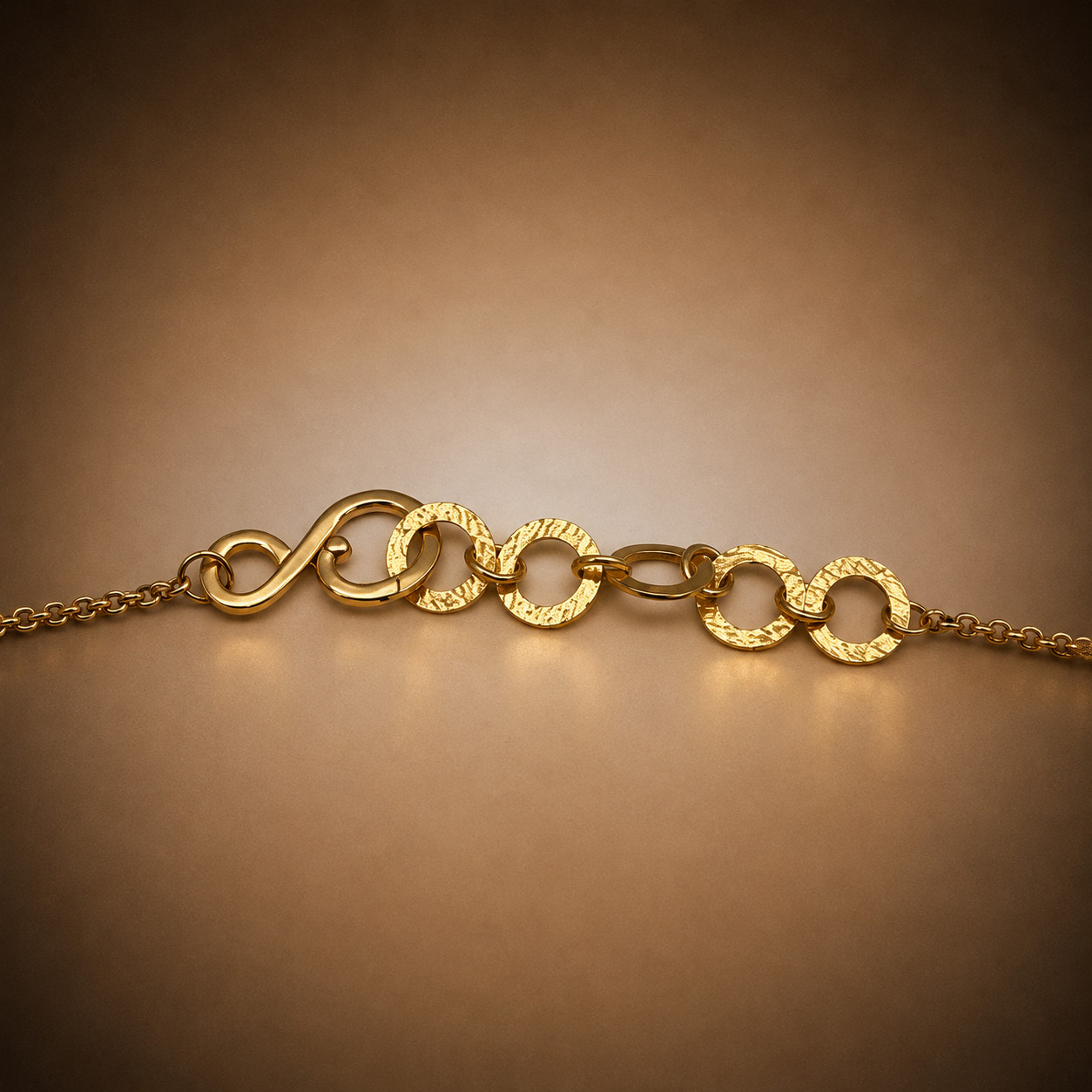 New Stephanie Kantis 24K Gold Plated Hammered Open Circle Pendant Necklace-$269