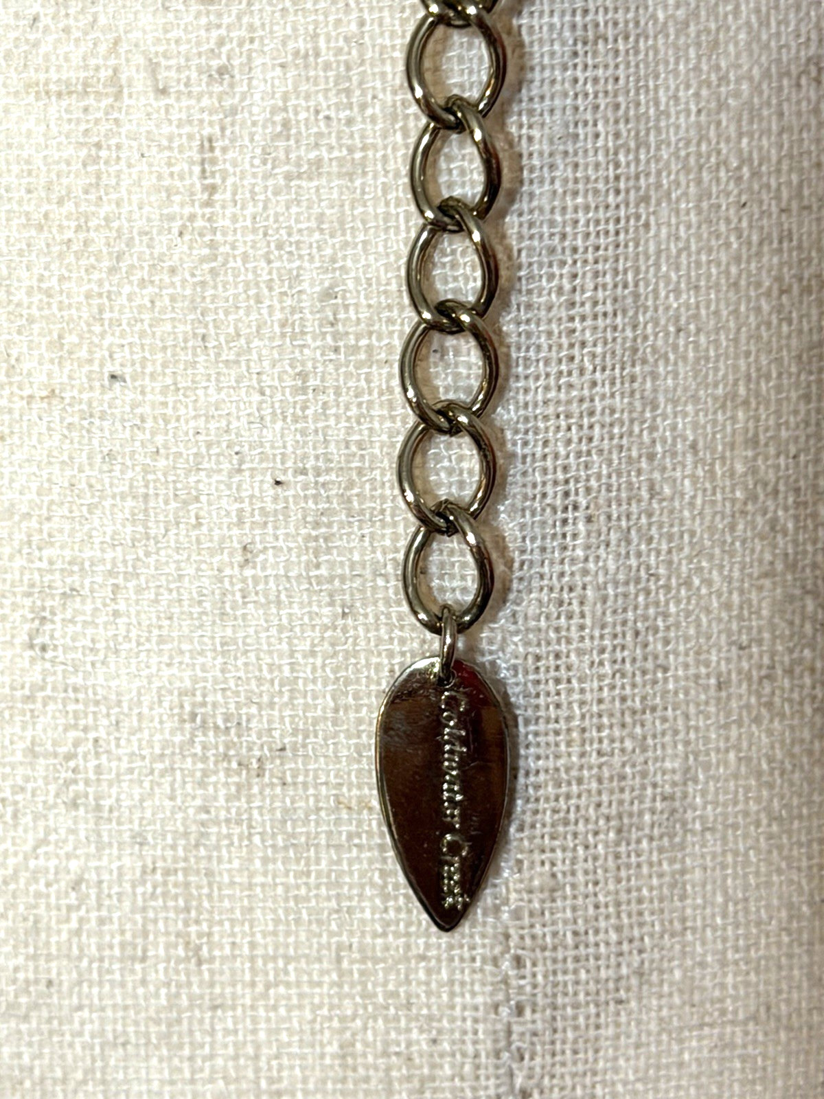 Coldwater Creek Multi Strand Necklace Black Bead Clear Crystal Silver Tone