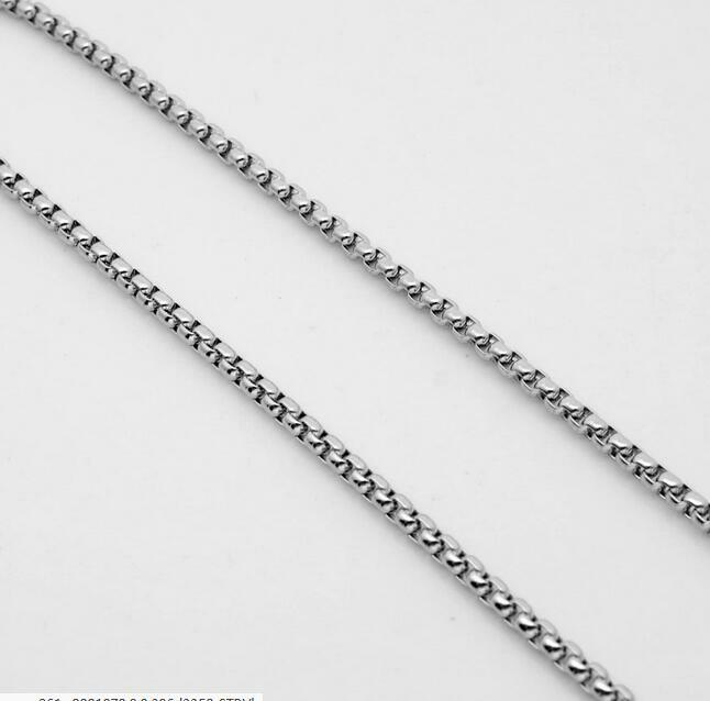 2/3/4/5/MM Men’s Chain Stainless Steel Round Box Link Necklace 20-32 inch hot yc