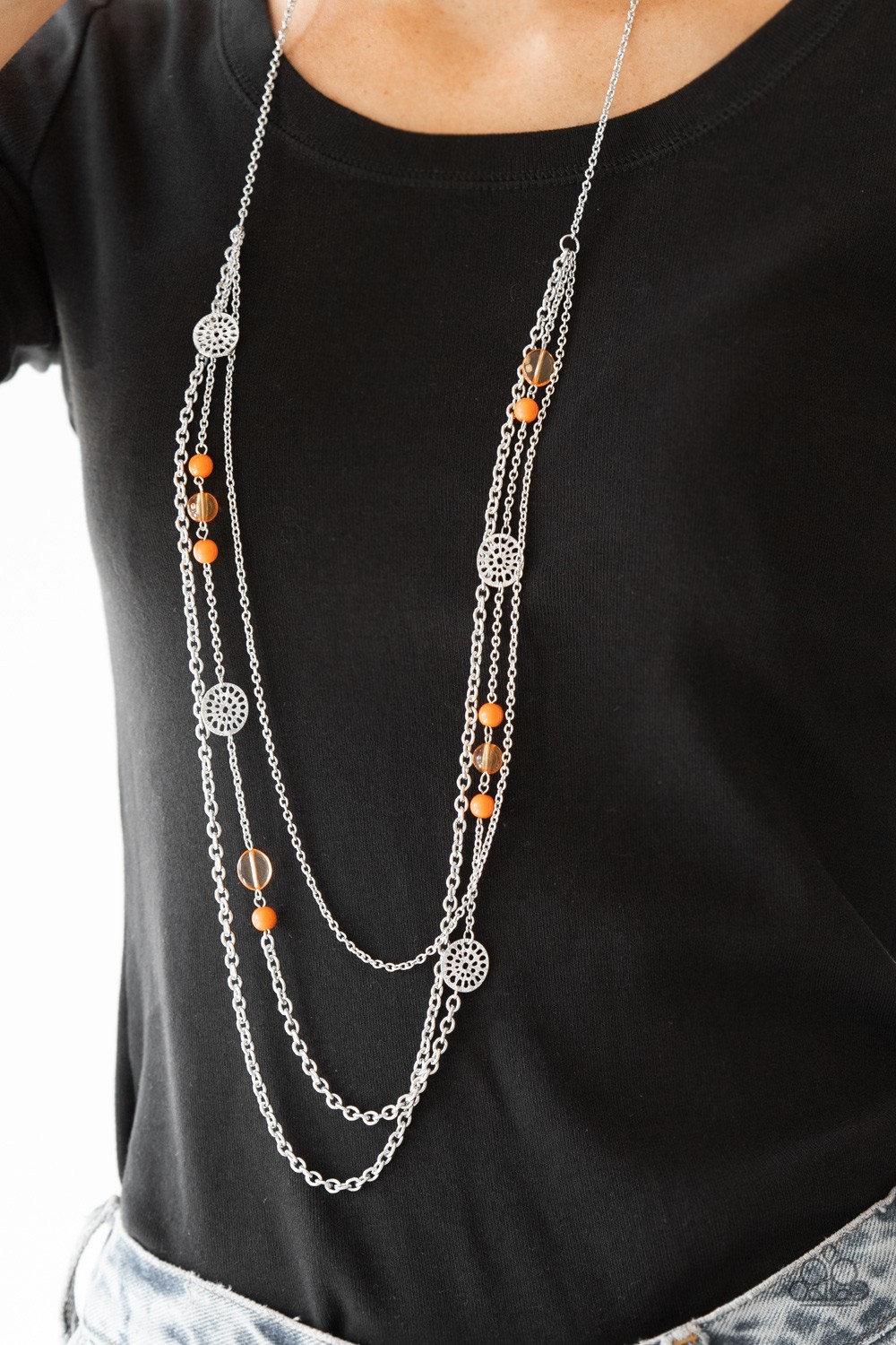 Pretty Pop-tastic Orange Necklace
