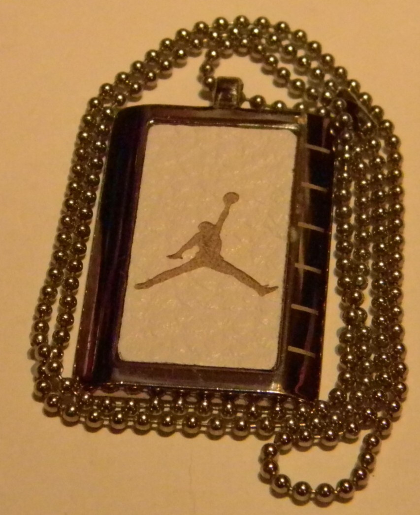 Nike AF-1 Air Jordan Authentic Hang Tag Pendant Necklace Michael Jumping