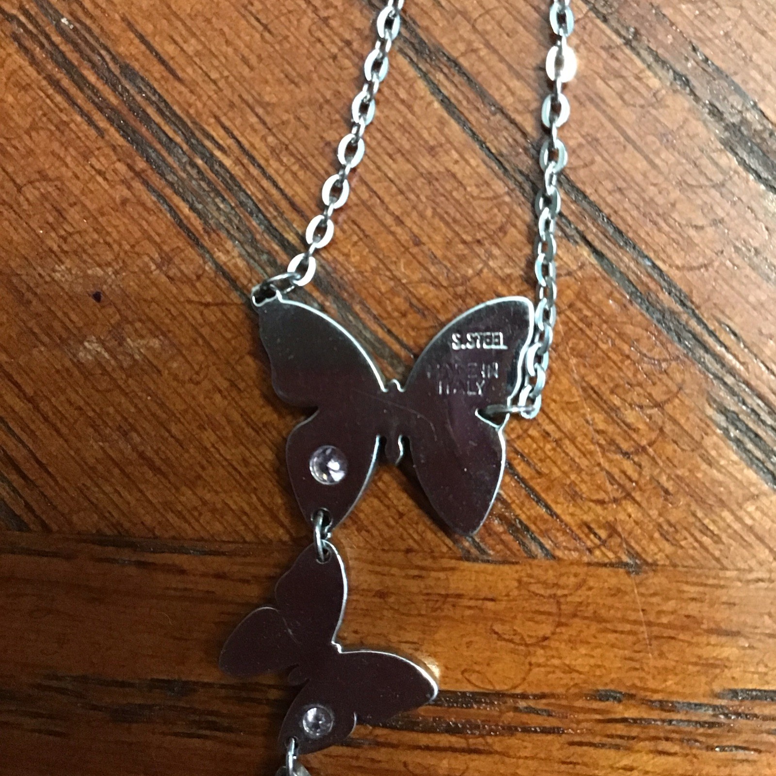 NOMINATION Brand S. Steel Made In Italy Butterfly Necklace