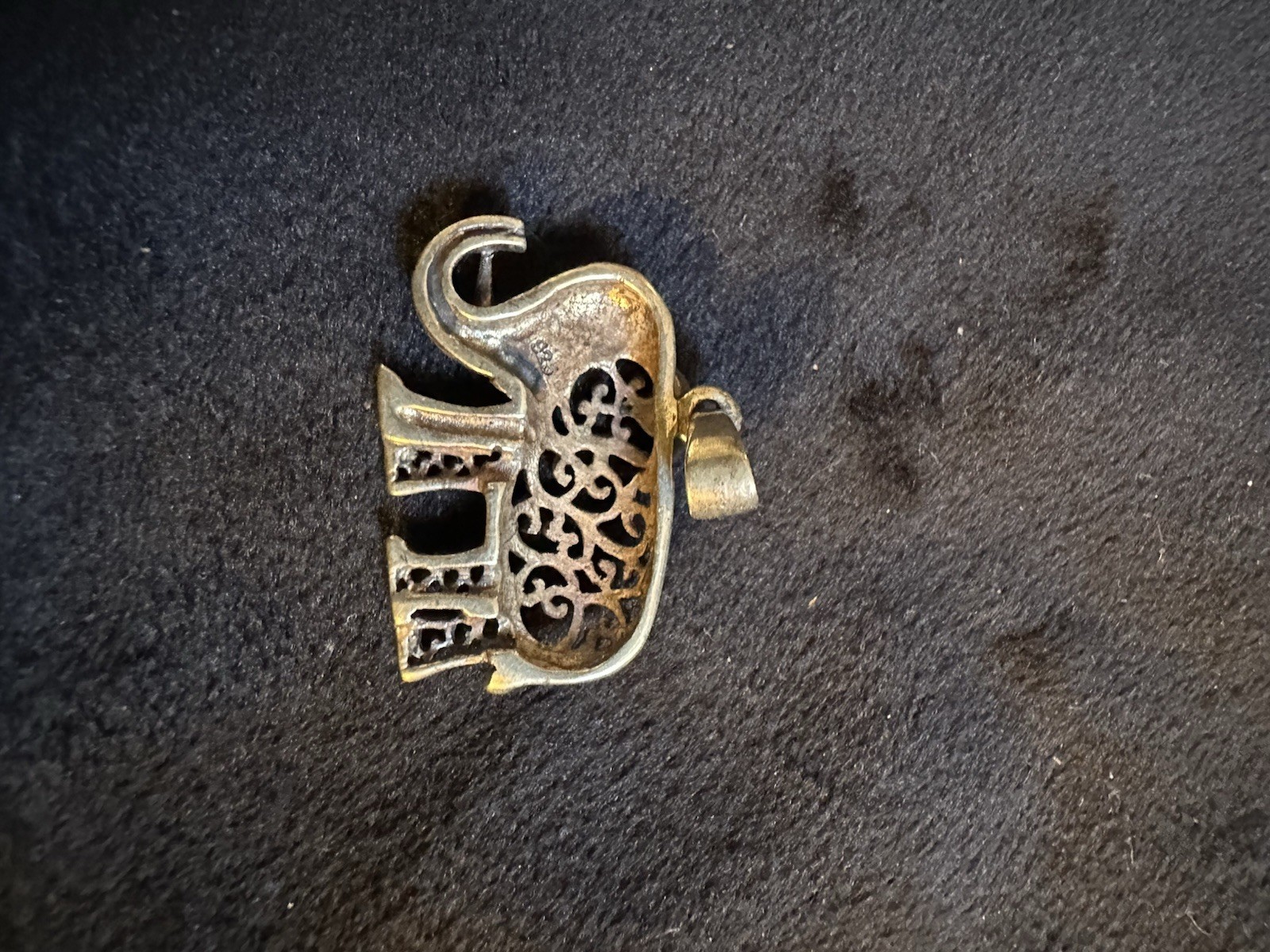 Silver Elephant Charm Pendant – Animals & Insects Theme No Stone
