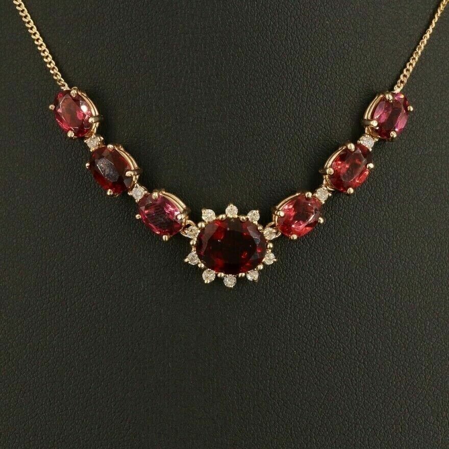 3.50 Ct Oval Simulated Garnet Halo Women Gift Pendant In 14K Yellow Gold Plated