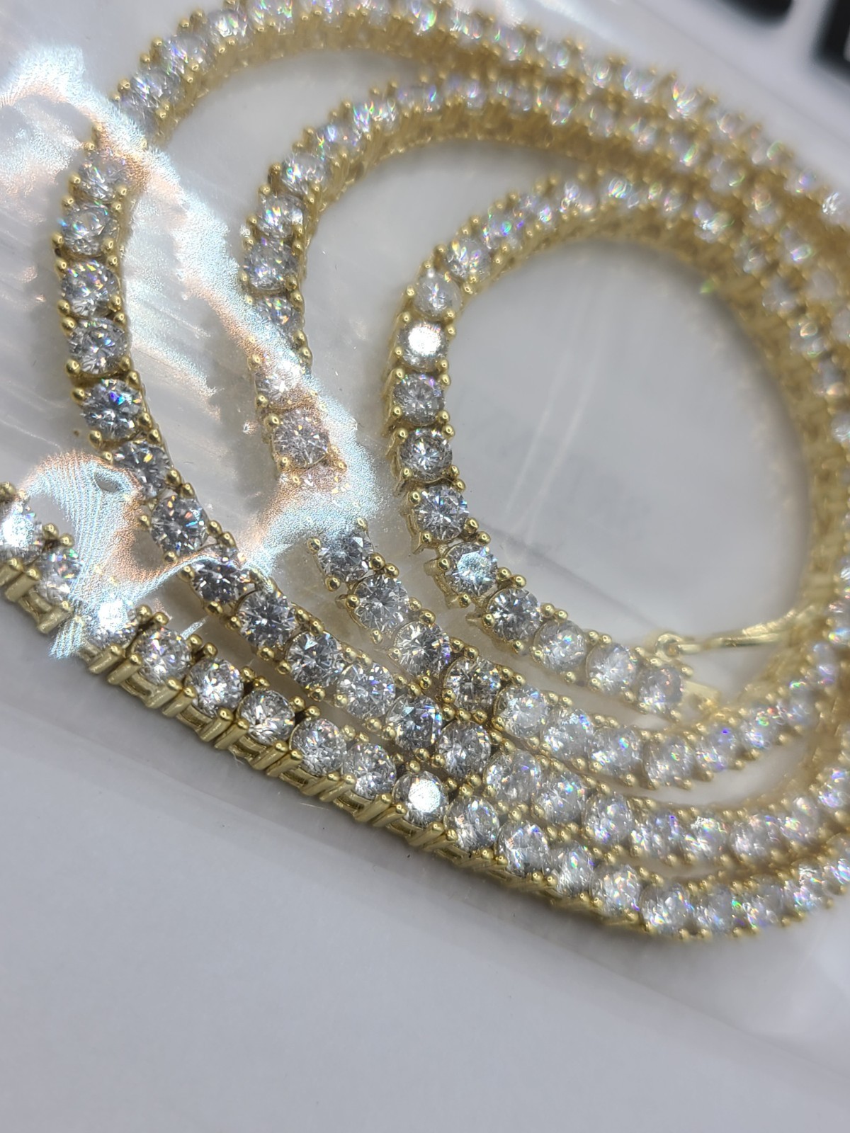 6ICE 3mm Tennis Chain Gold Plated CZ 18″ Necklace