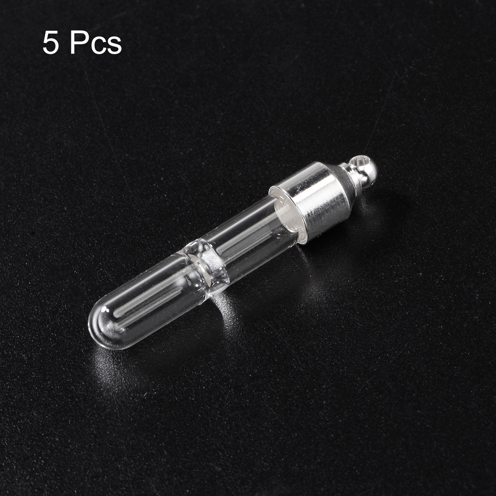 5pcs Name on Rice Glass Vial Pendant Sandglass
