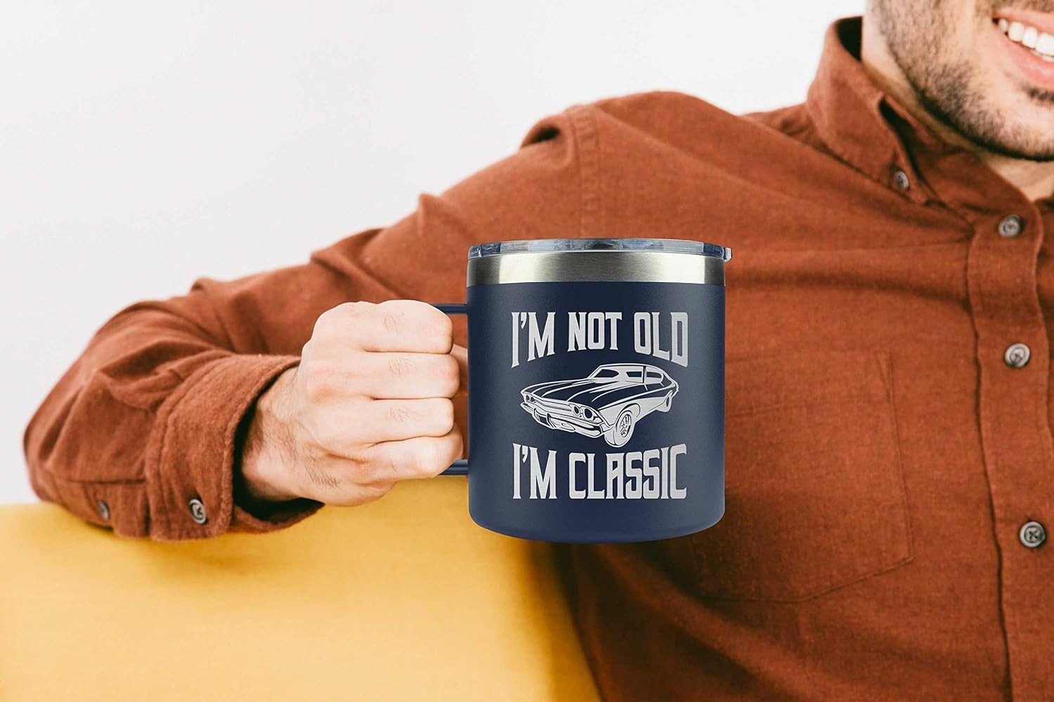 14oz Navy Insulated Mug for Dad – Memorable Gifts for Father’s Day and Christmas