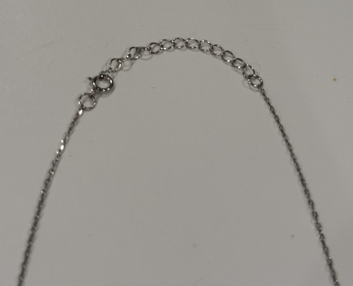 WORD “LOVE” NECKLACE PENDANT LAB CREATED DIAMONDS 925 STERLING SILVER 16”