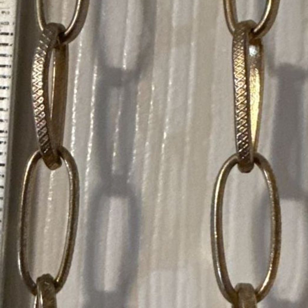 Brutalist Style Hammered Gold Tone Statement Circle Link Bib Necklace Retro