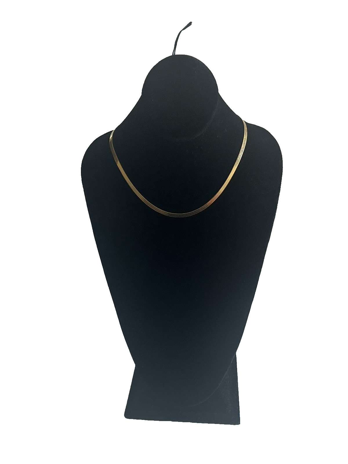 S. steel Beautiful Gold Tone Herringbone Chain Necklace Jewelry