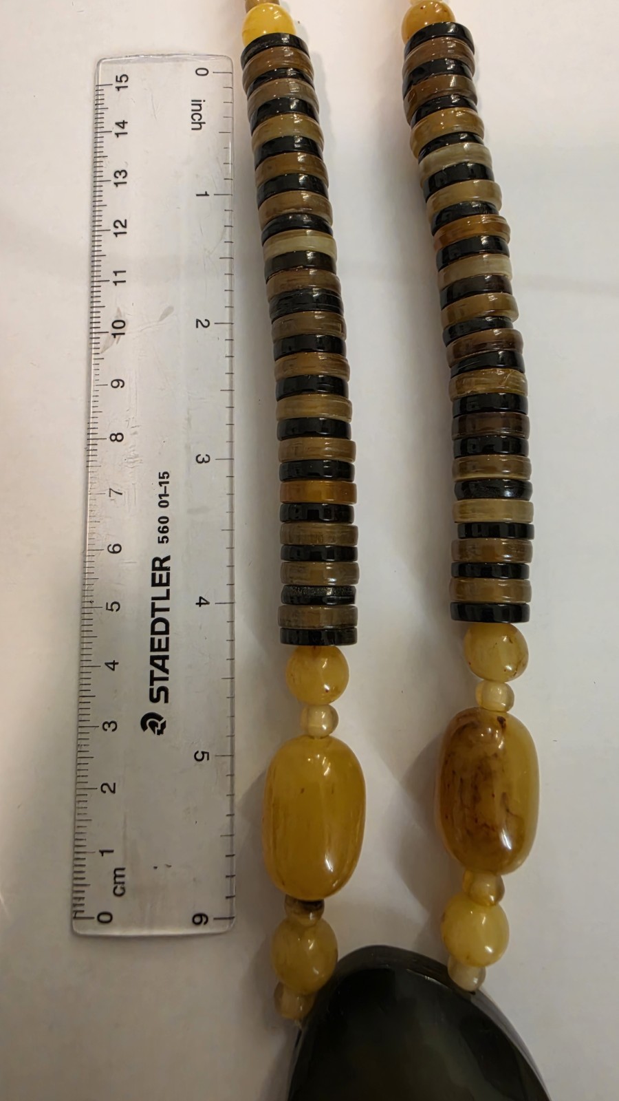 Beautiful Multicolor Long Resin Bead Necklace With Pendant