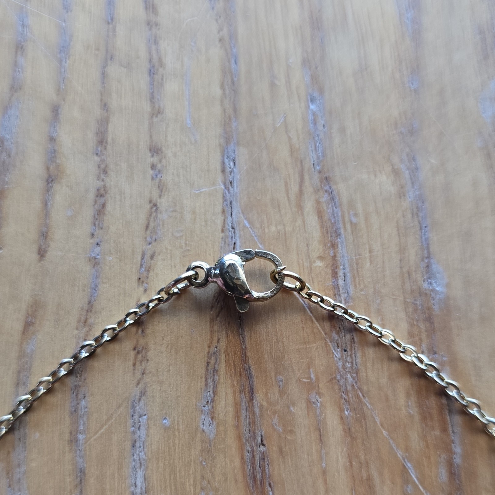 Gold Tone Medical Caduceus Charm Pendant Cable Chain Necklace Spring Ring