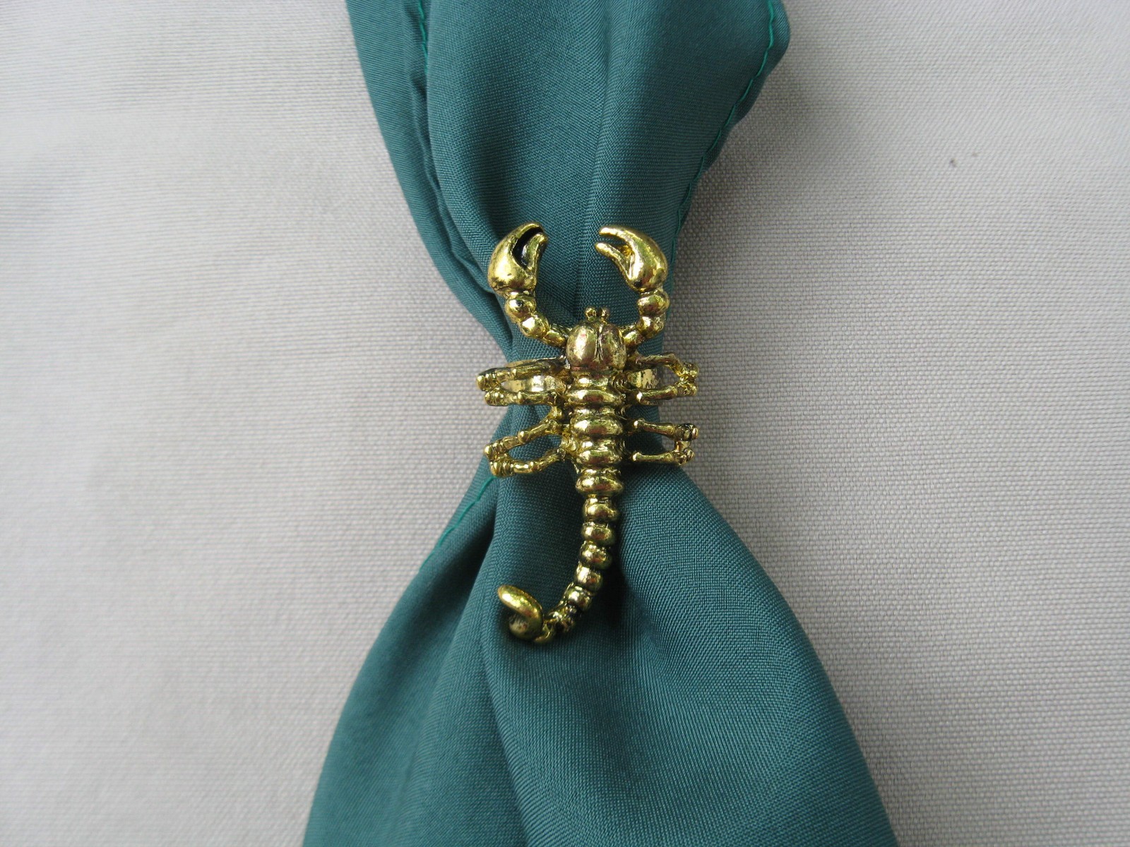 Scarf apache tie slide western square dance scorpion NEW gold color country