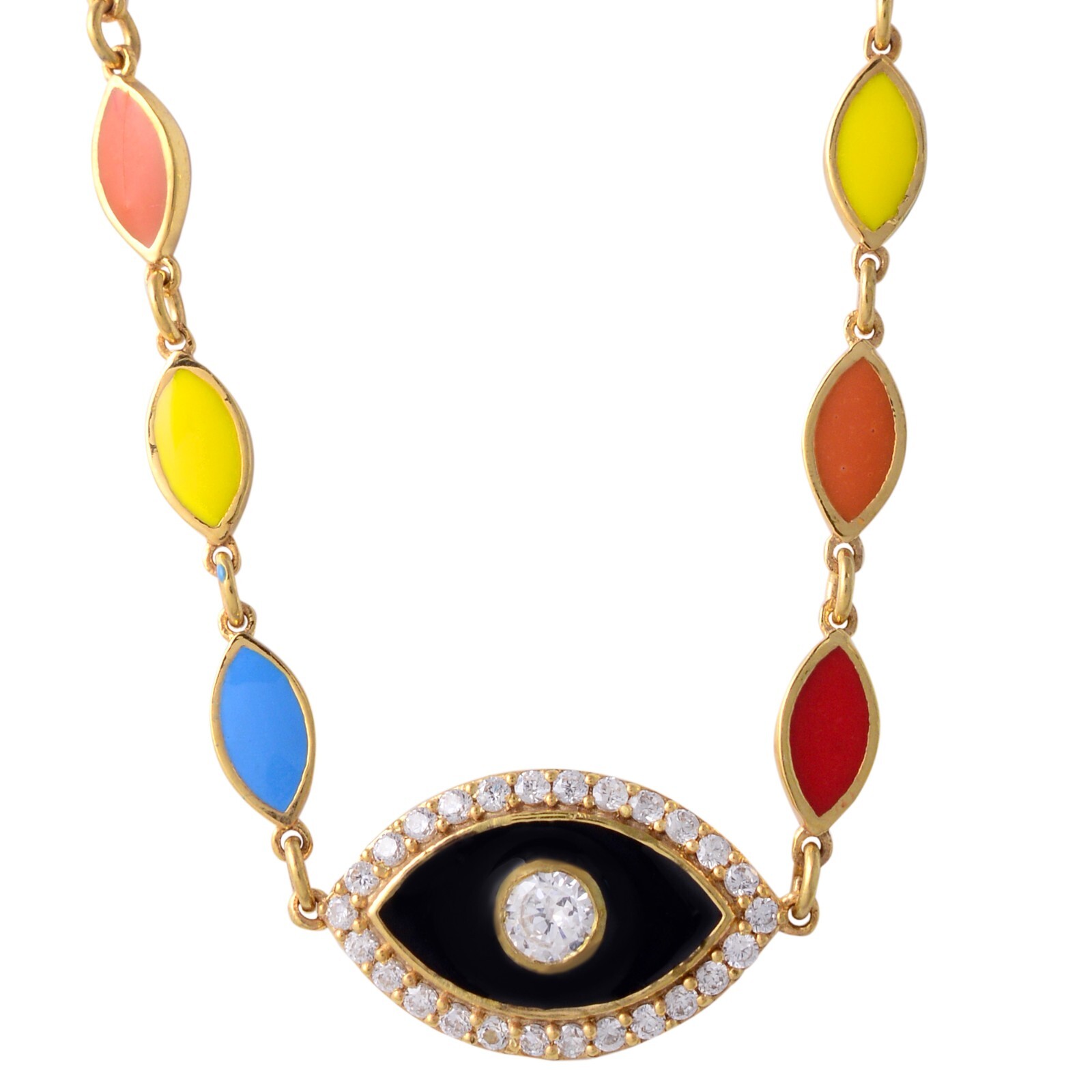 Jewelry Fiesta Evil Eye Choker Necklace Multi Enamel Fashion Jewelry for Women