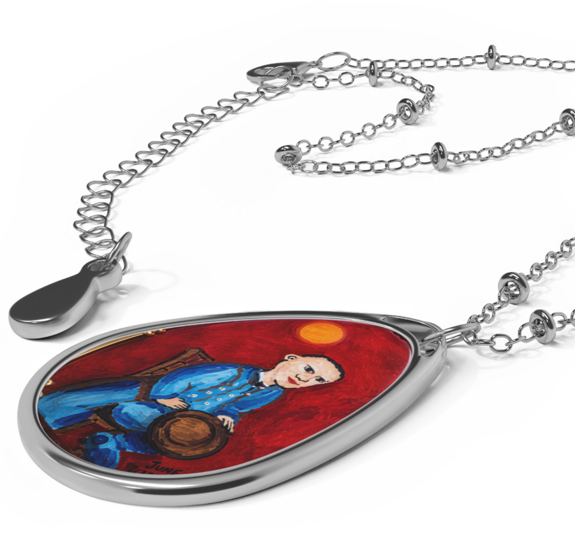 The Old Master – Portrait Oval Necklace | Portrait Pendant by JJ Mammoth