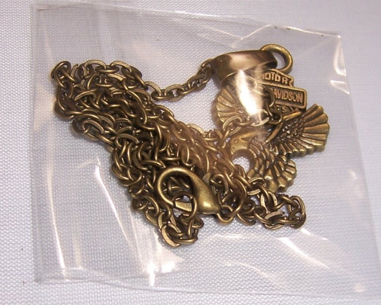 Bronze Harley Davidson Women’s Necklace 20″ Chain. EZ Anytime Gift. Ship Free.