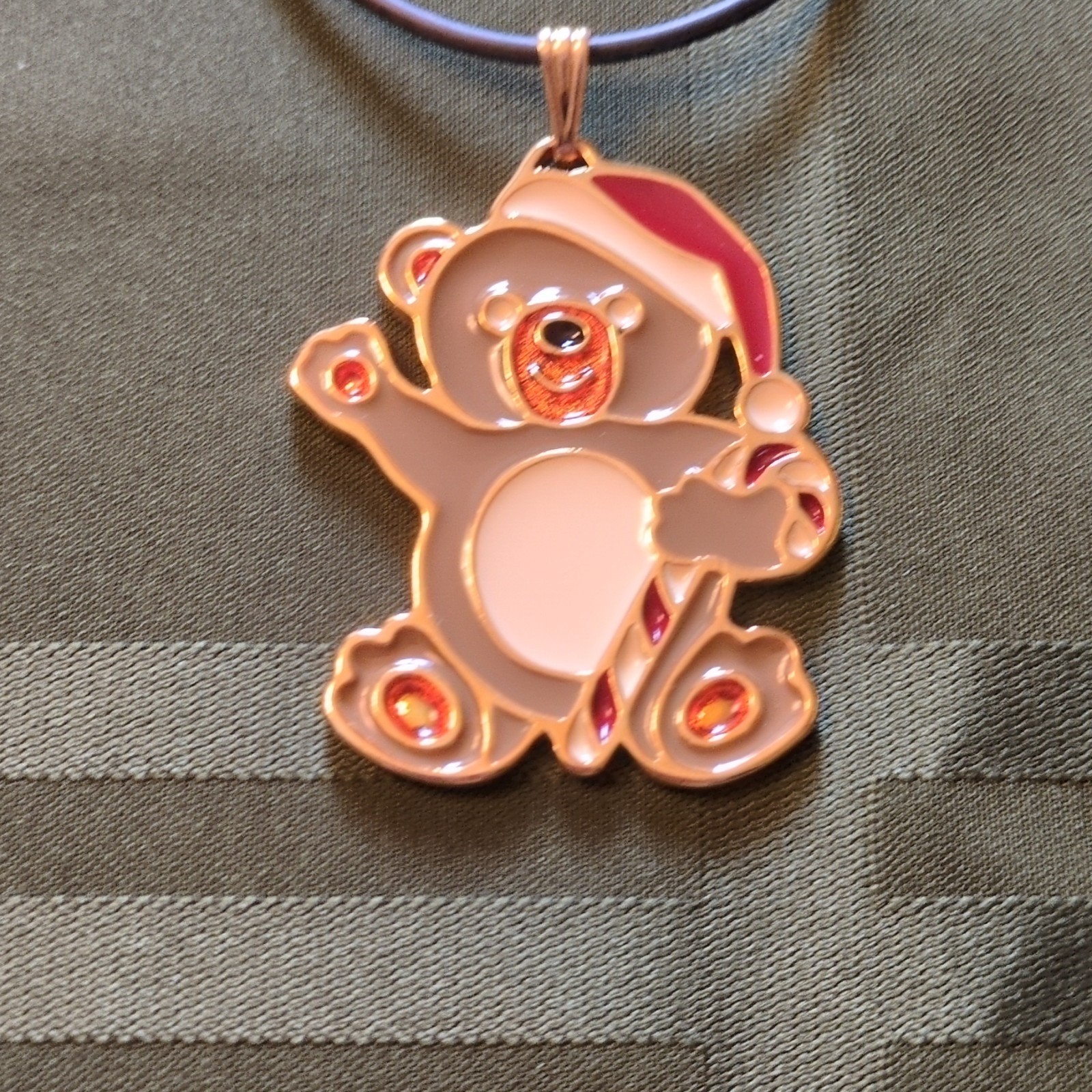 Assorted Movable Rhinestone Teddy Bear Pendants, 4pcs