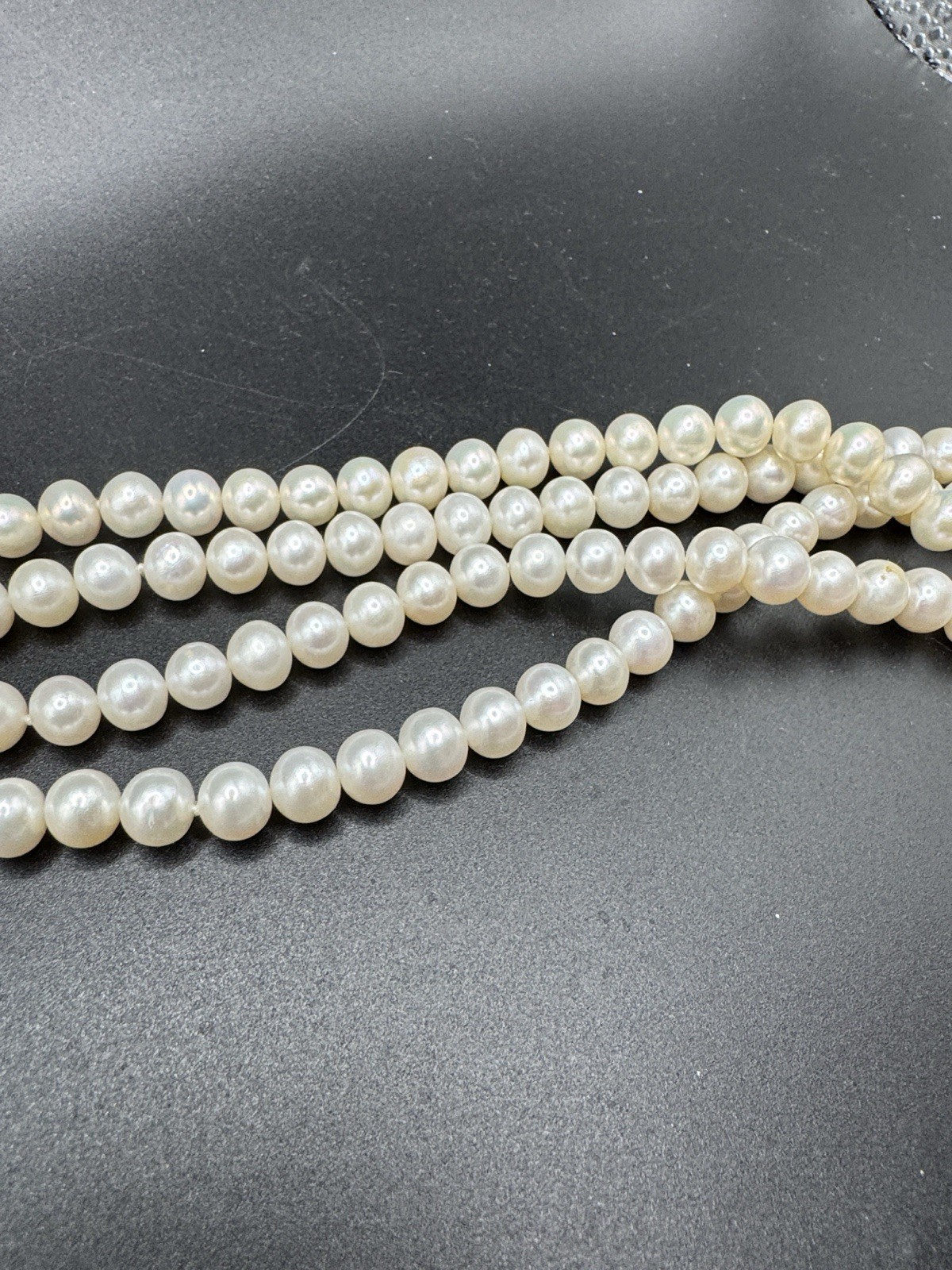 SUPER LONG 100 INCH NATURAL WHITE FRESHWATER REAL PEARL NECKLACES 7-8MM