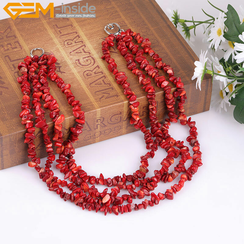 Assorted Gemstone Multi-Strand Chips Quartz Cluster Necklace 17-20″ Women Gift