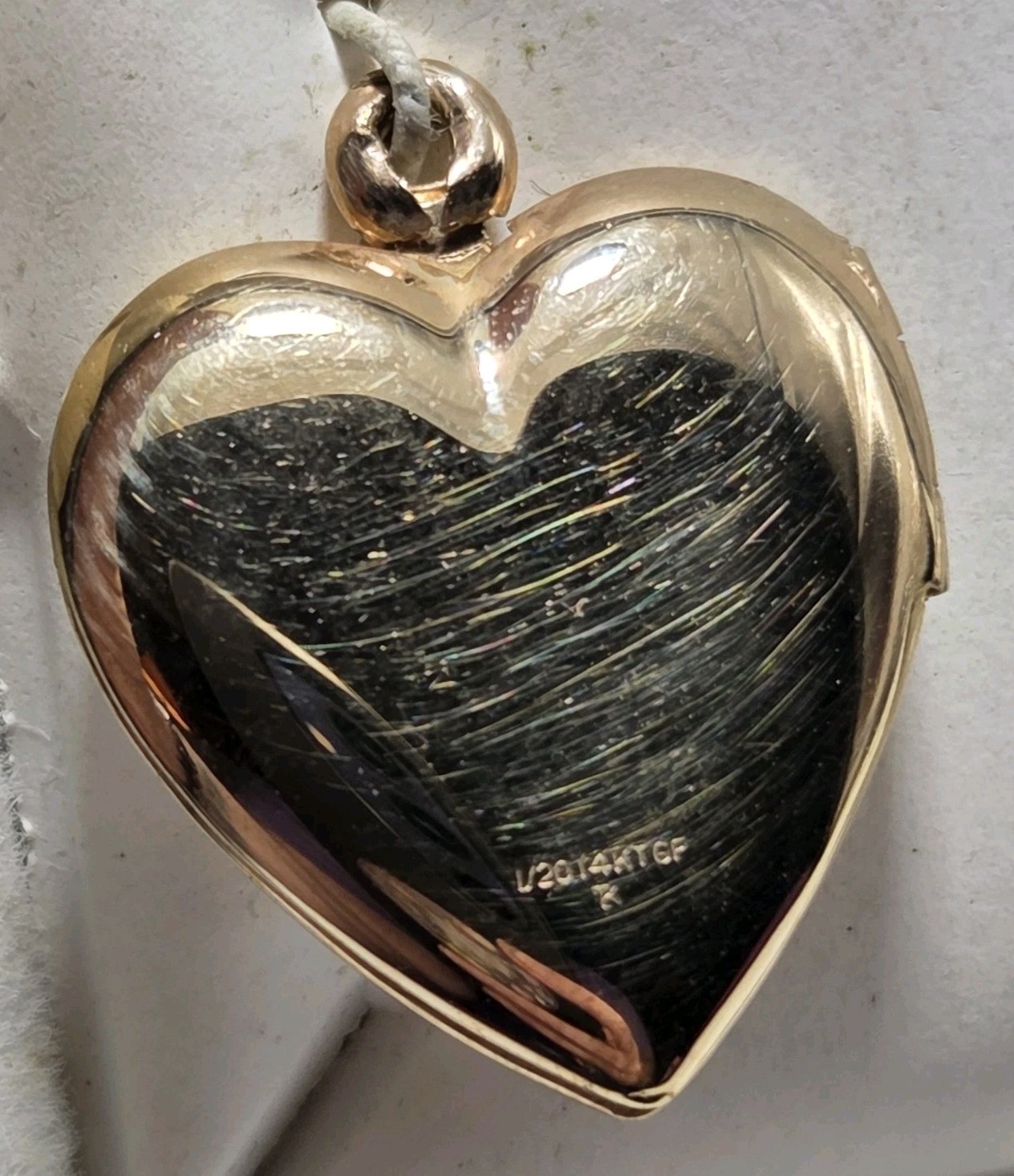 Vintage 14K GF Gold Filled Heart Locket Pendant “Grandma” Floral Engraved W/Box
