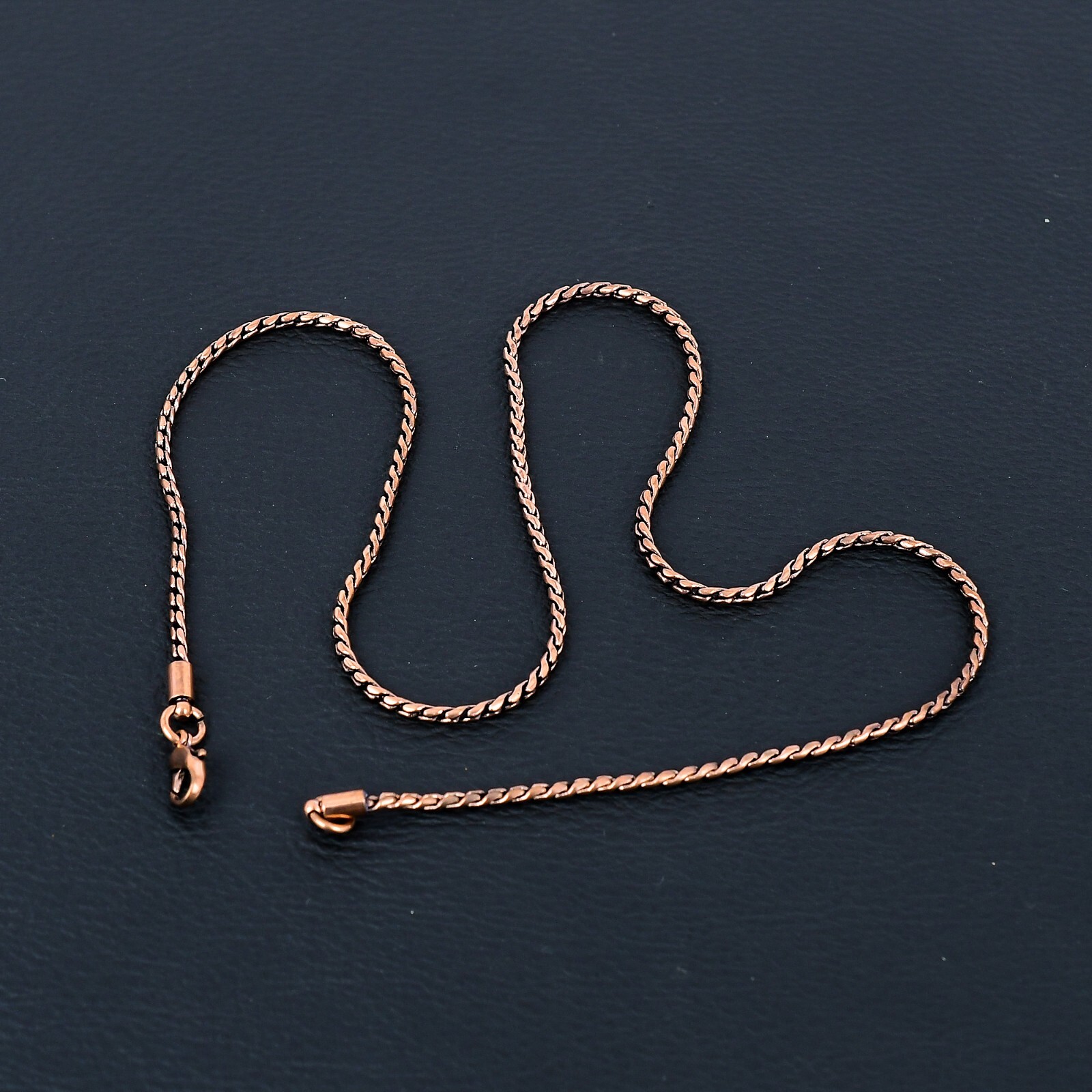 24″ Copper Bead 25 Pic Chain With Hook or Lobster Clasp,Solid High Finished lot