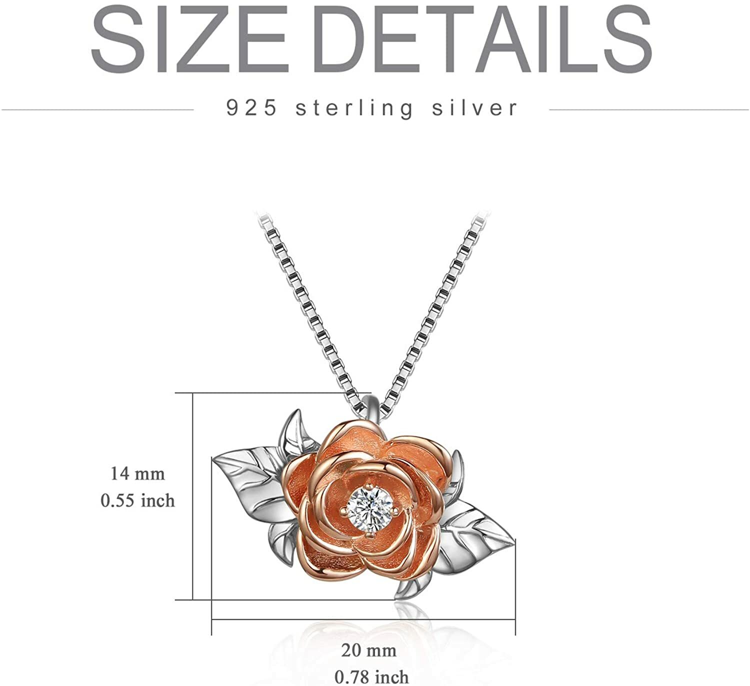 STUNNING Necklace Women Will Love! Rose Pendant Neck for Women Anniversary Gift