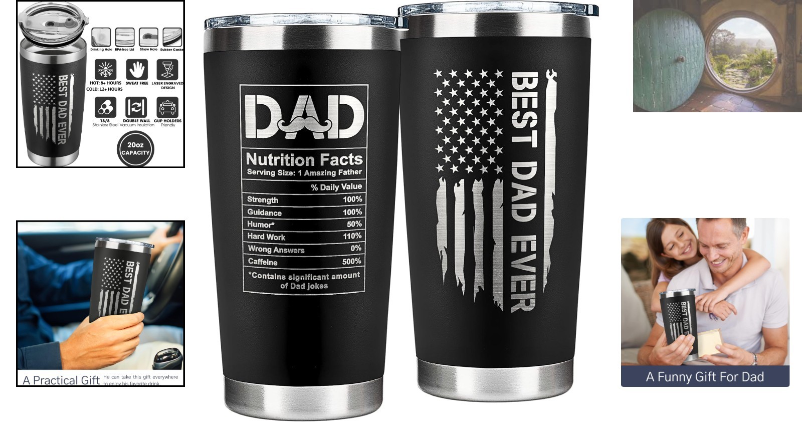 Stylish 20 Oz Insulated Tumbler for Dads – Perfect Birthday & Father’s Day Gift