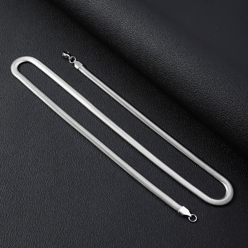Snake Chain 18- 24″ Necklace Jewelry Stainless Steel Flat Snake Cone Link Chain