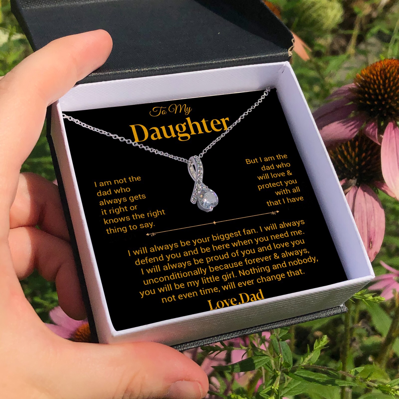 To My Daughter Necklace, Gift for Daughter from Dad, Father Daughter Necklace