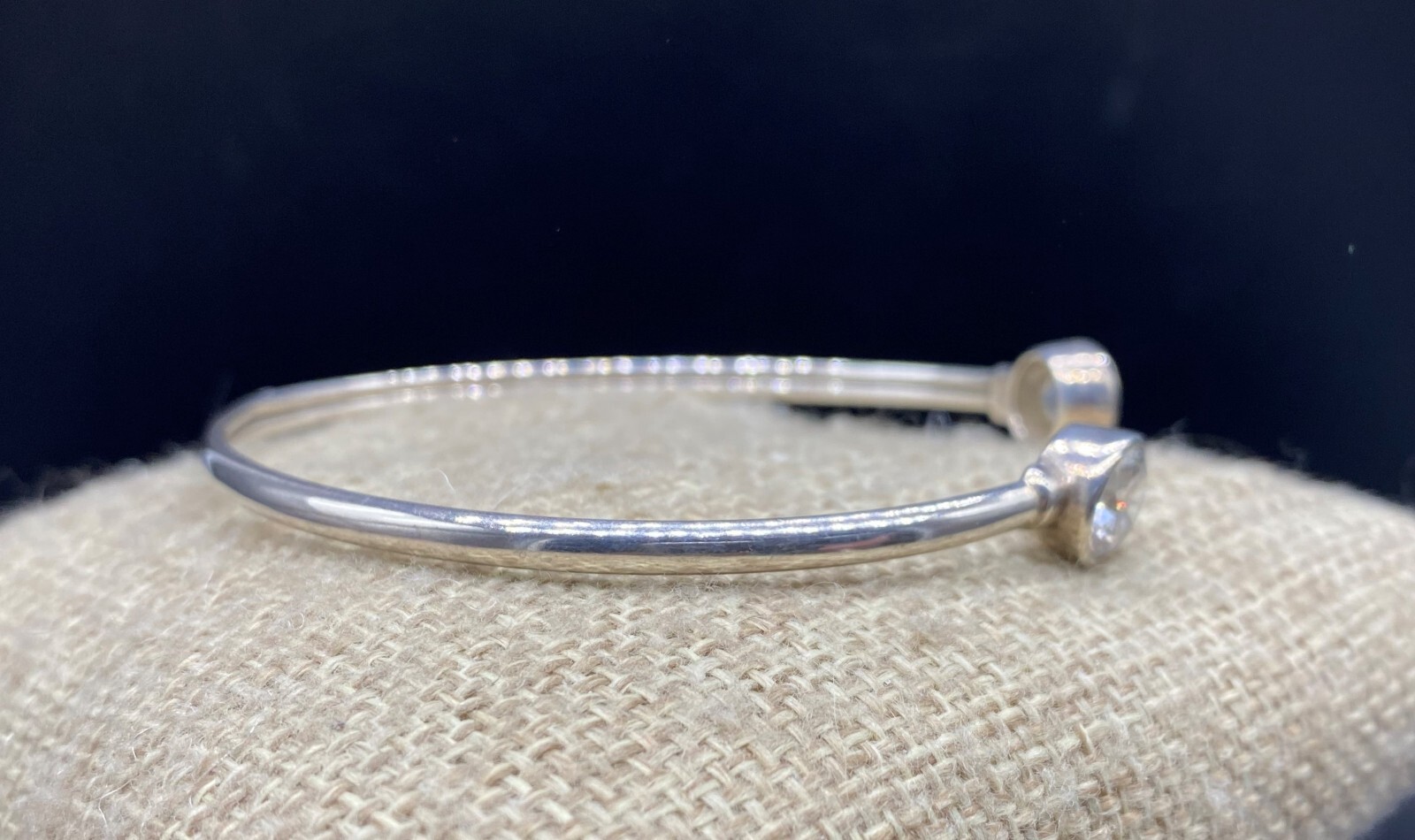 SILPADA-Sterling Silver ‘Punctuation’ Flexible CZ Cuff Bracelet B2400