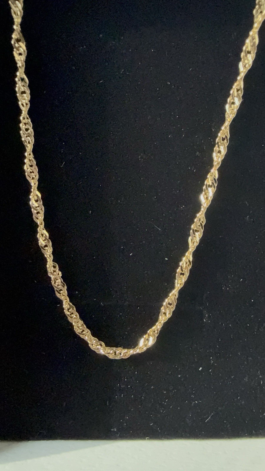 Gold Tone Rope Chain Necklace Chain Style No Stone Fashion Jewelry Undated Era
