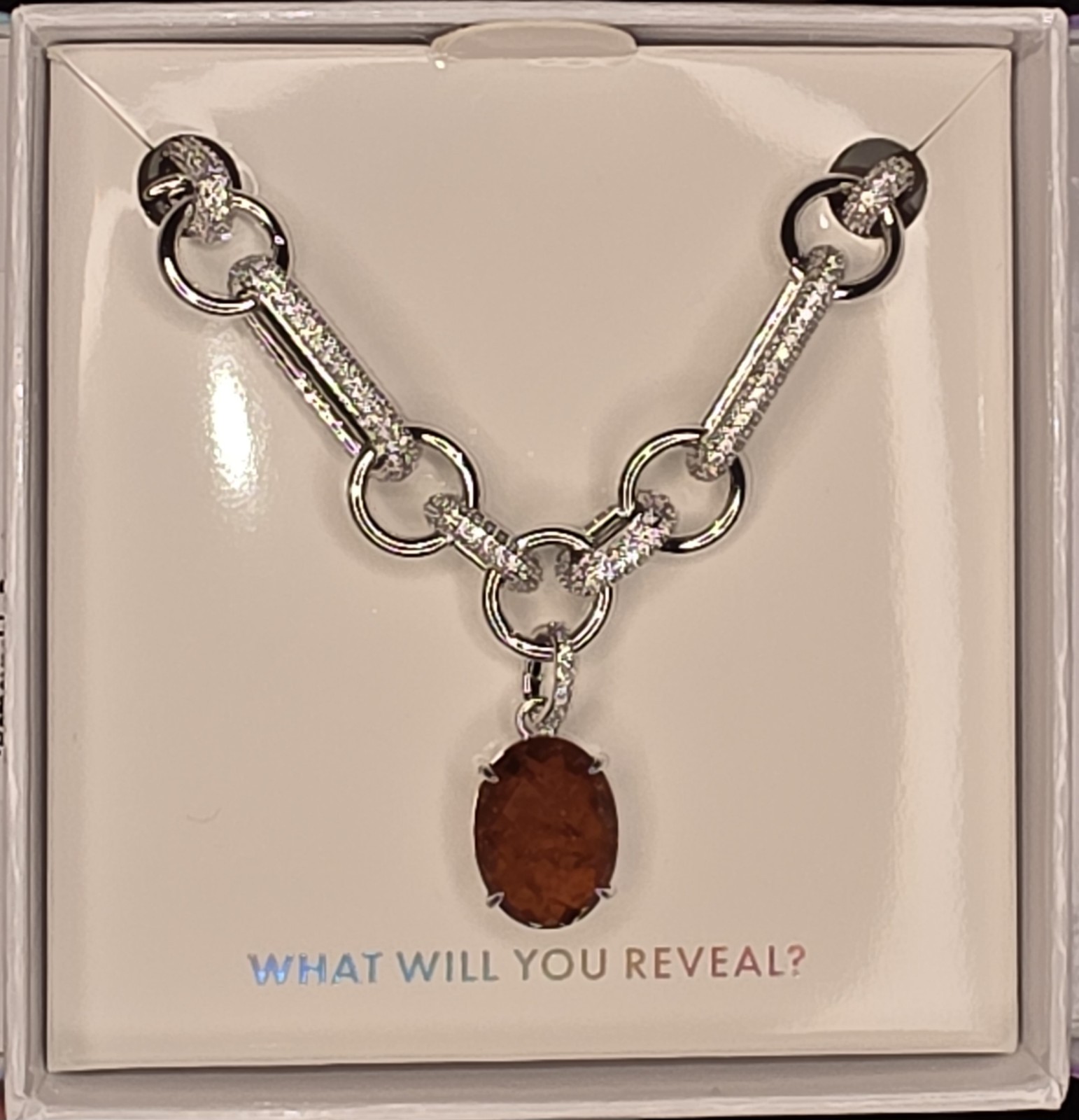 Mental Health Awareness Necklace, NK17923, Flourish Through Adversity-Rhodium