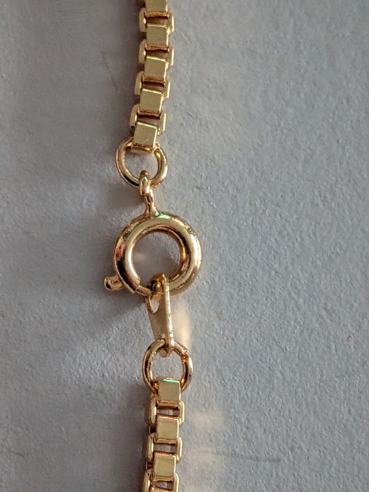 18ct Gold Plated Box Neck Chain 50cm