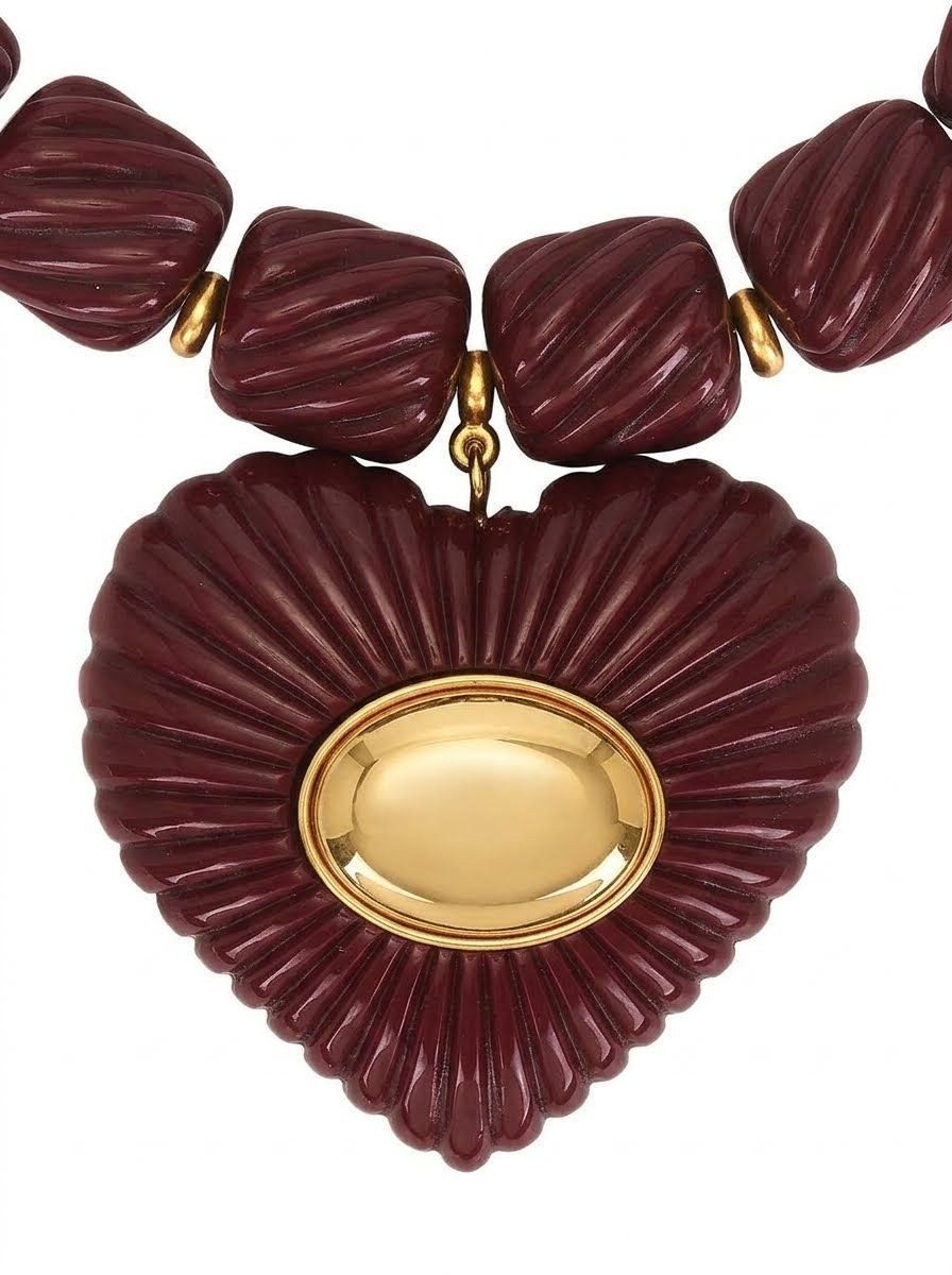 Julietta Lira Necklace in Burgundy One Size Womens Jewelry