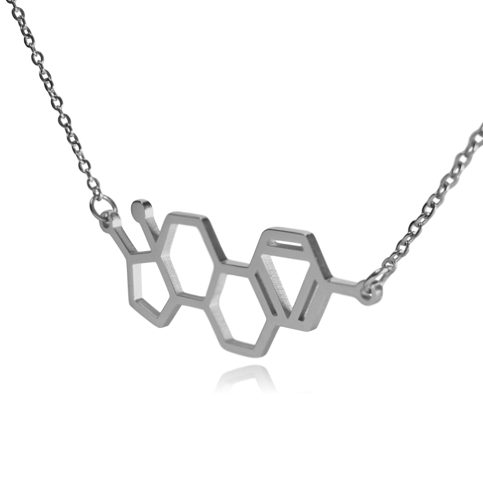 Estrogen Molecule Stainless Steel Necklace