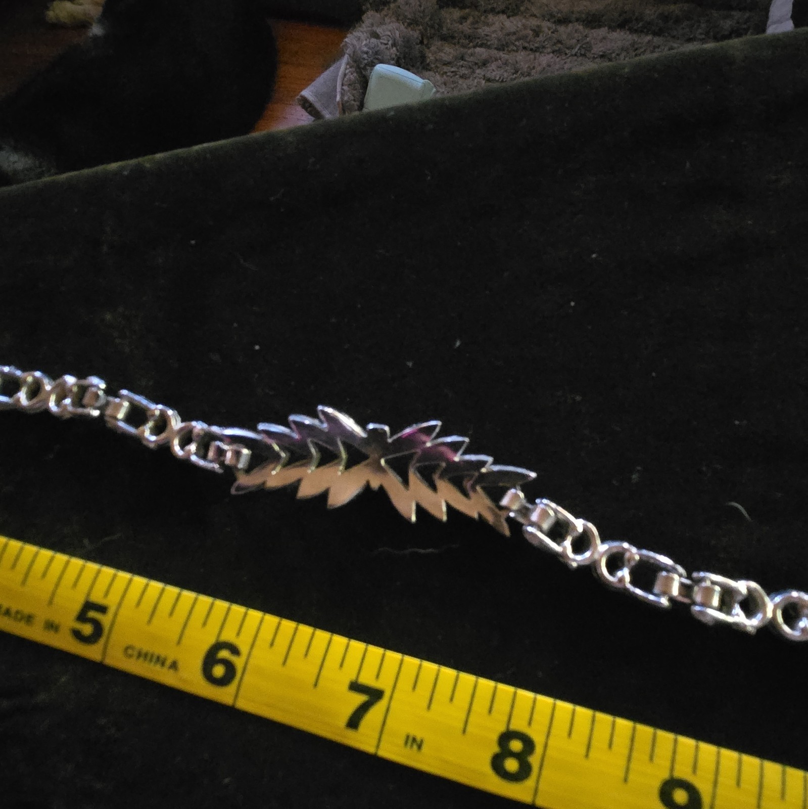 Silver Tone Bar Link Chain Choker/ Neclace 16 Adjustable Hook