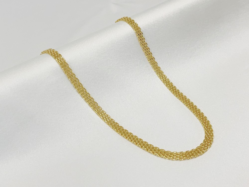 18K Yellow Gold Oyster Link Chain Necklace Bracelet Men’s Women 8mm SZ 18-24inch